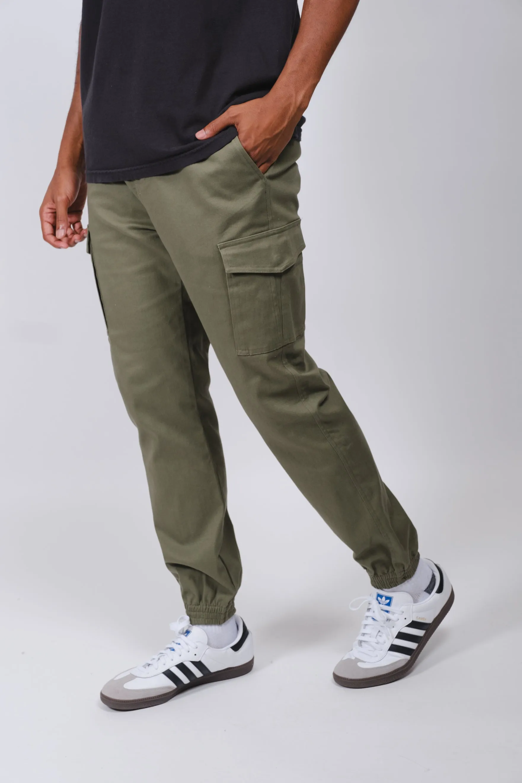 Cargo Pocket Twill Jogger