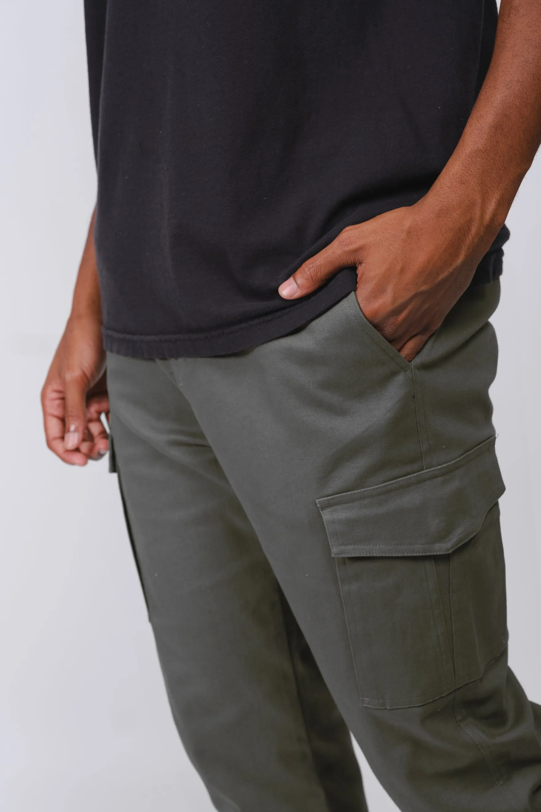 Cargo Pocket Twill Jogger