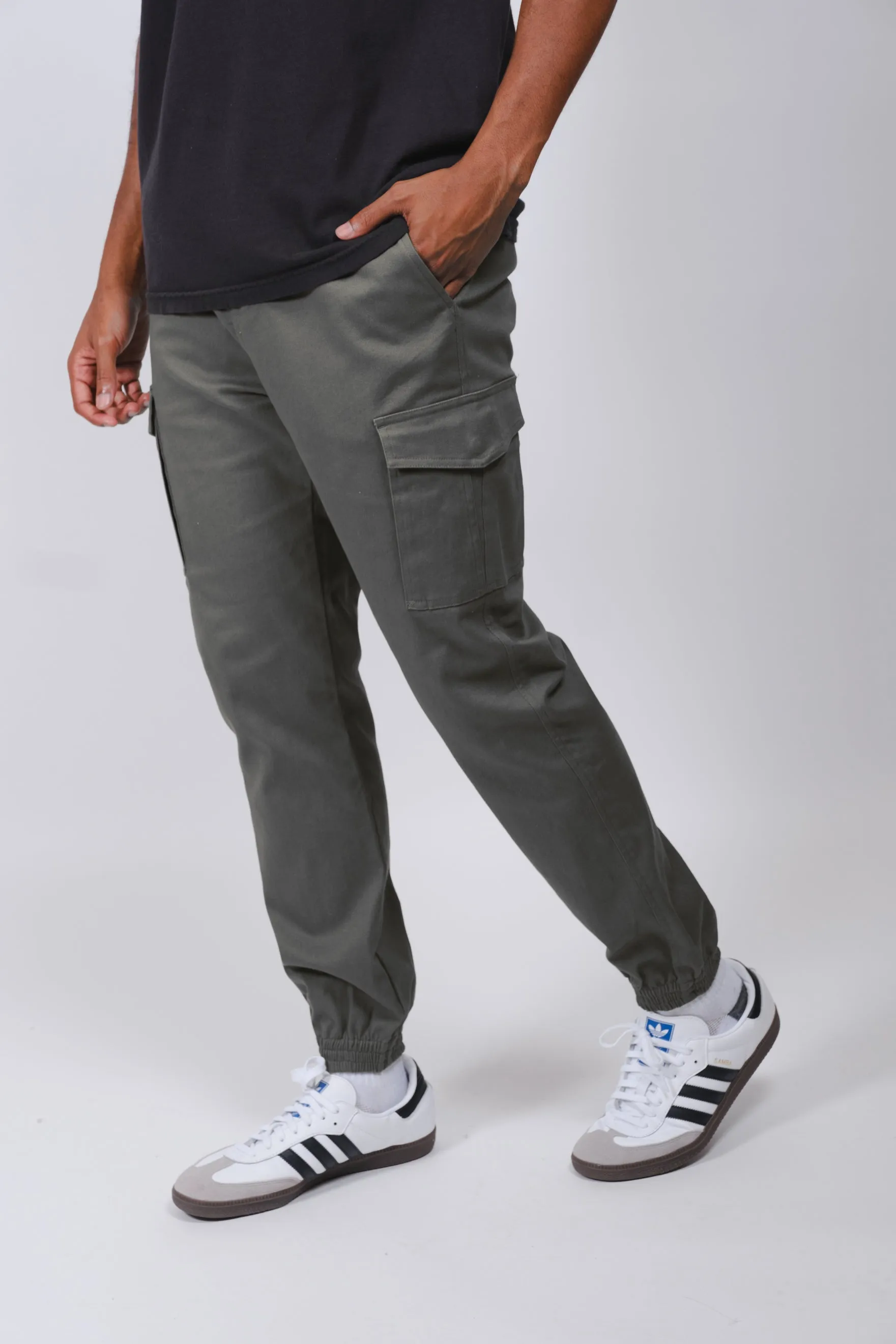 Cargo Pocket Twill Jogger