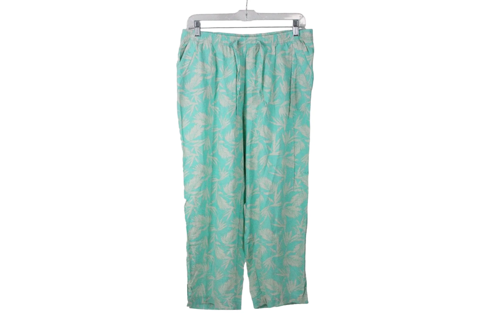 Carol Bay Blue Linen Capris | L