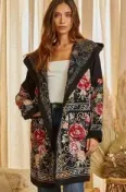 Carson Embroidered Jacket in Black