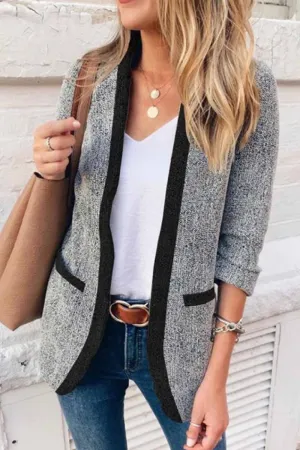 Casual Slim Suit Jacket Tops
