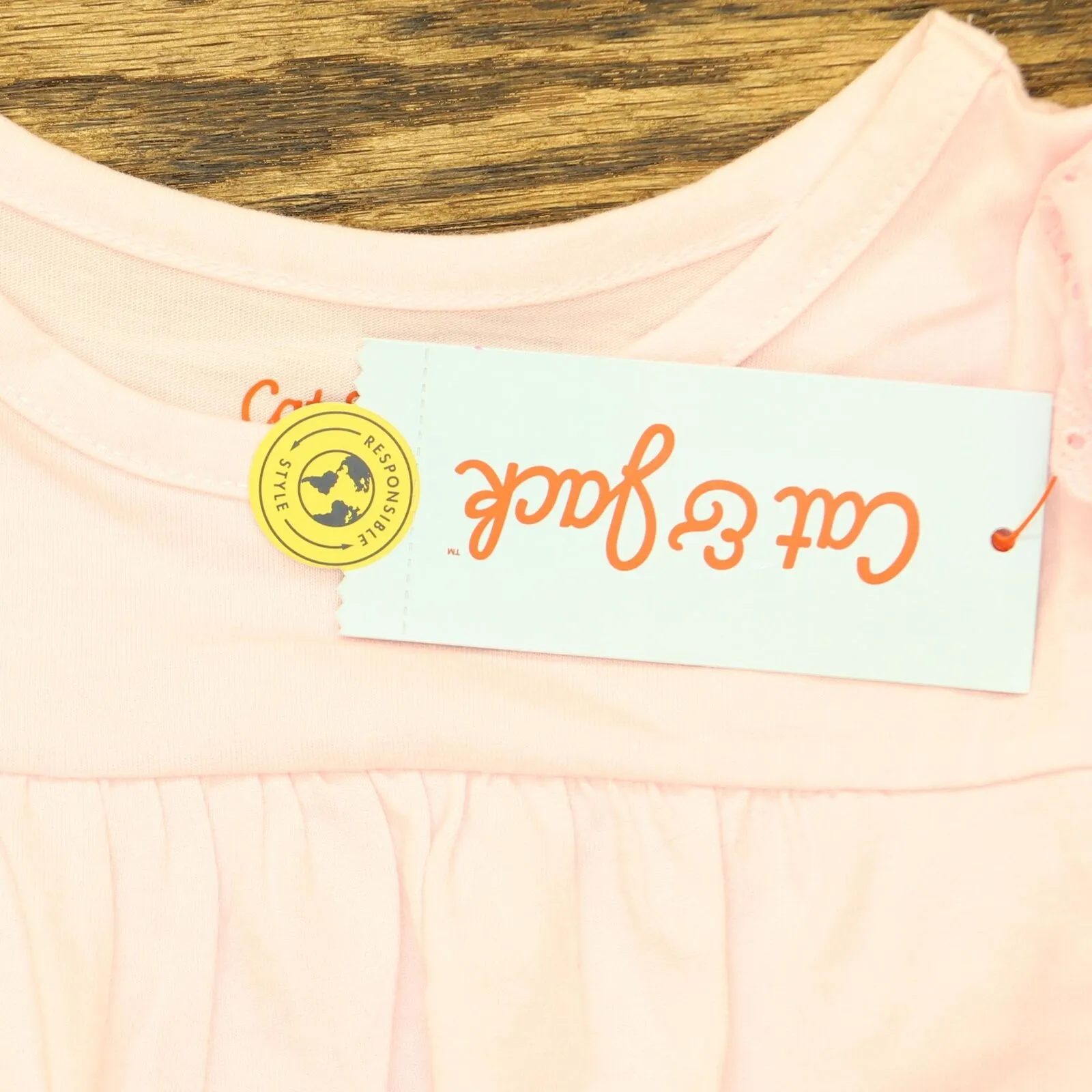 Cat & Jack Toddler Girls' Eyelet Short Sleeve T-Shirt