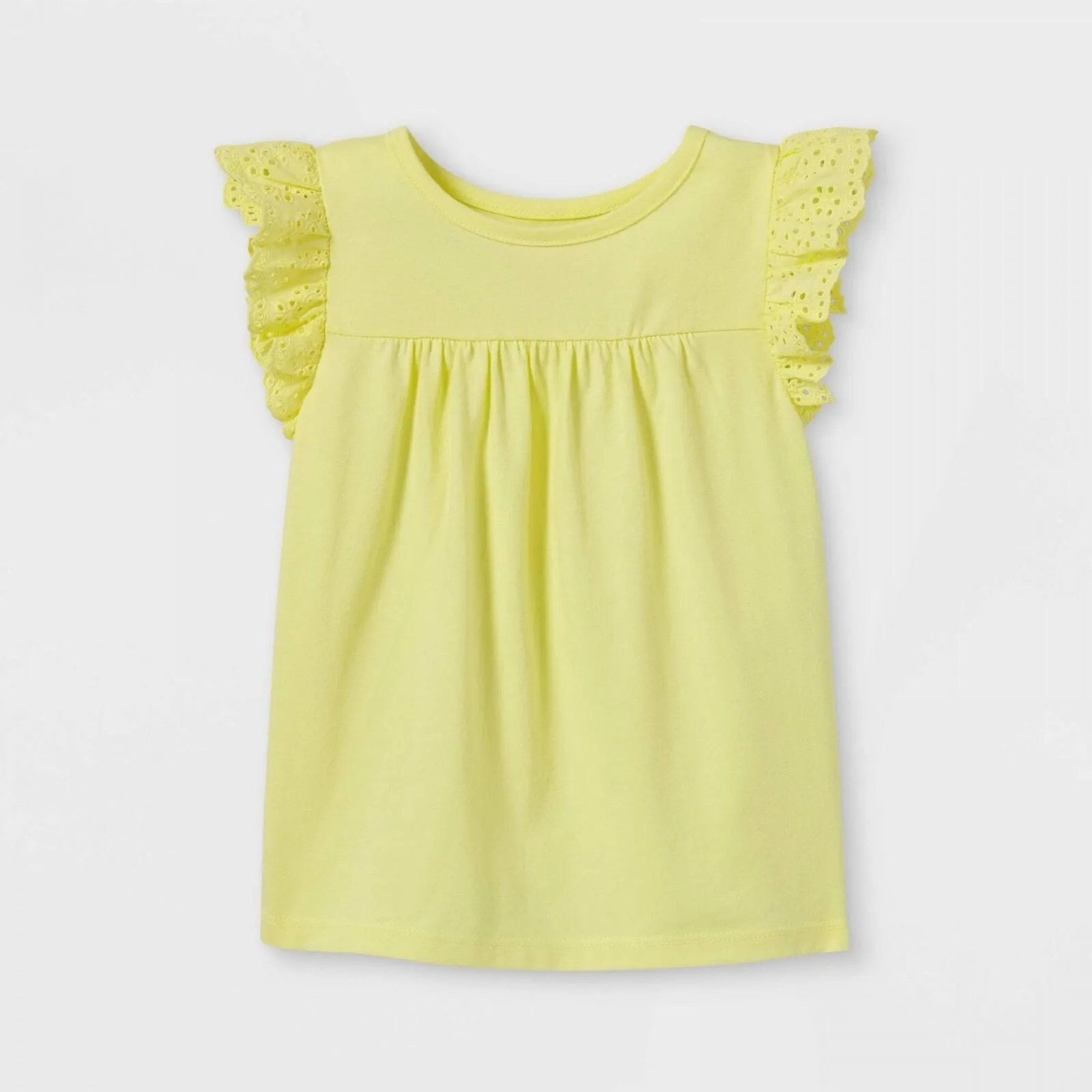 Cat & Jack Toddler Girls' Eyelet Short Sleeve T-Shirt