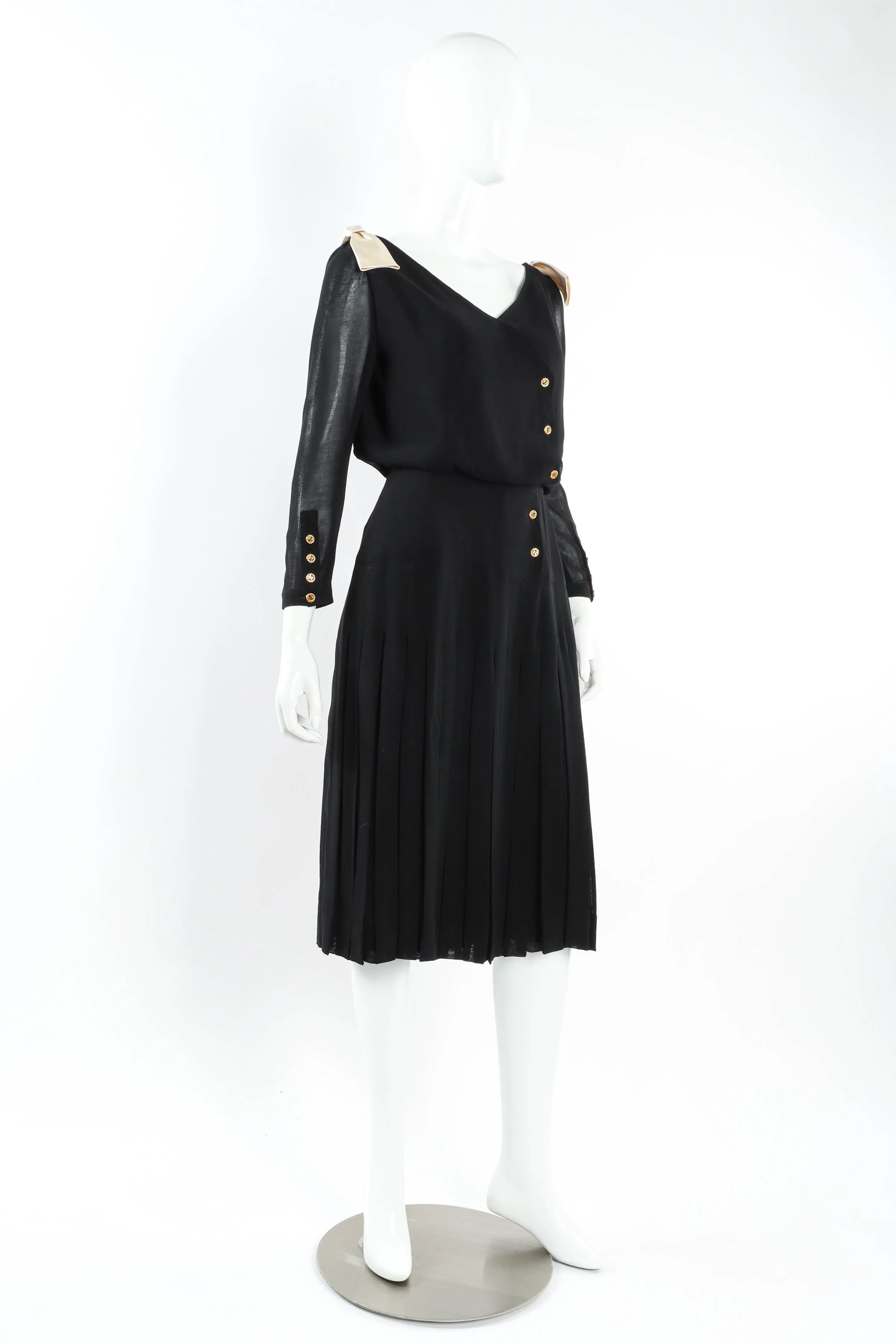 CC Pleated Wrap Dress