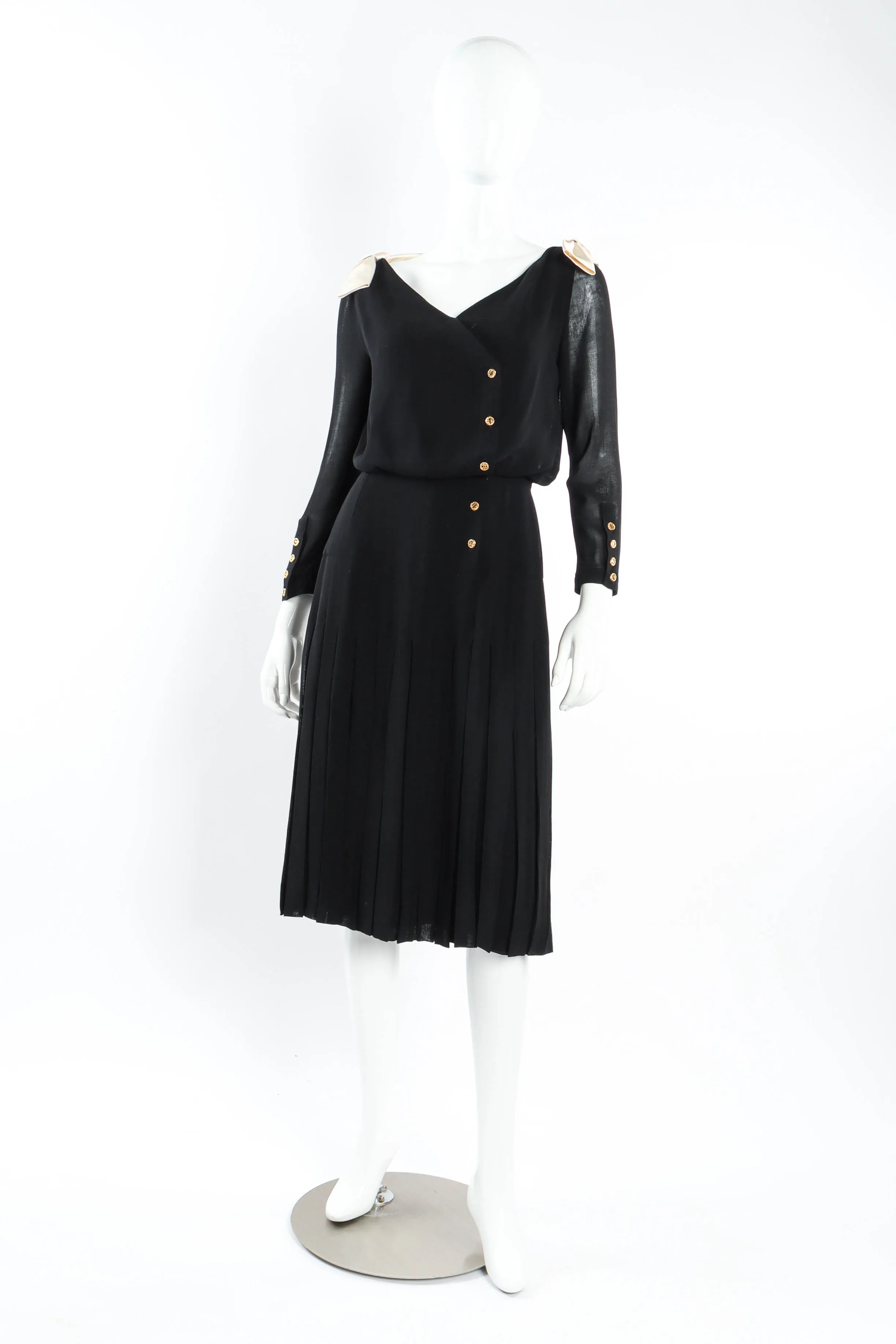 CC Pleated Wrap Dress