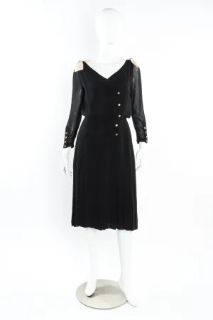 CC Pleated Wrap Dress