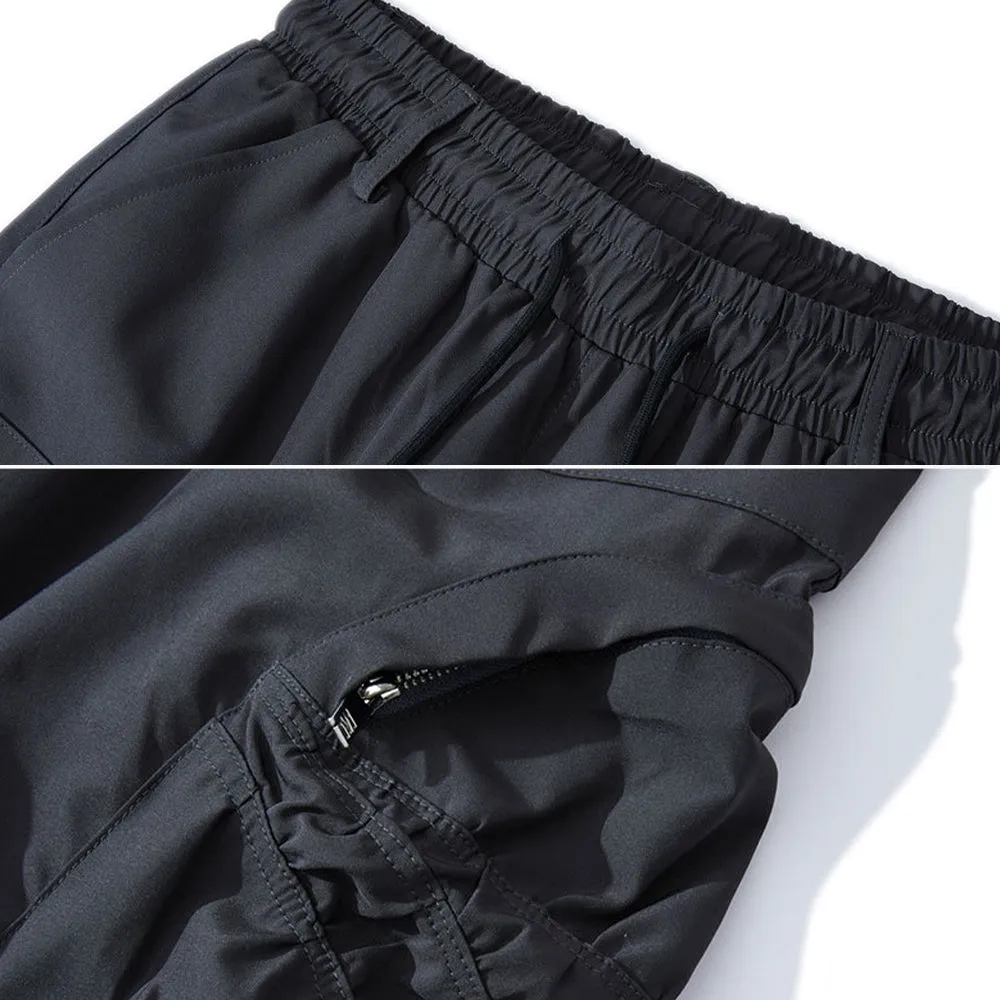 CE | Street Solid Color Pleated Cargo Pants