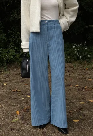 Chan Corduroy Pants in Cobalt Blue
