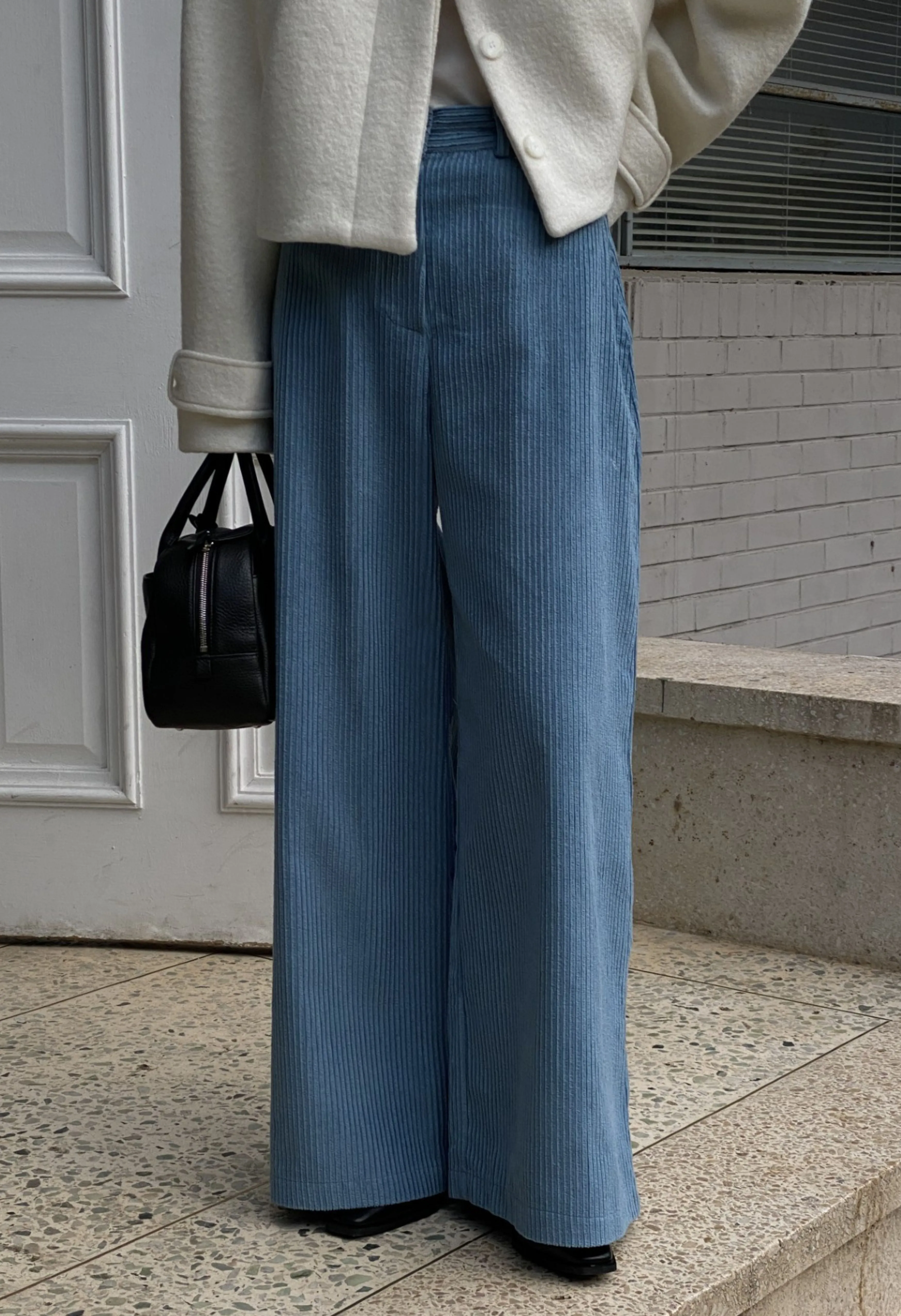 Chan Corduroy Pants in Cobalt Blue