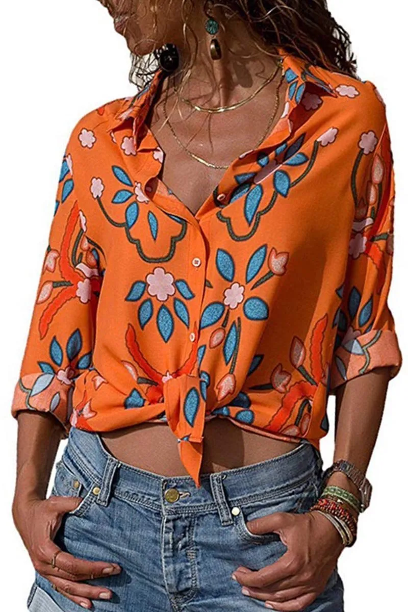 Chicindress Casual Floral Shirt(4 Colors)
