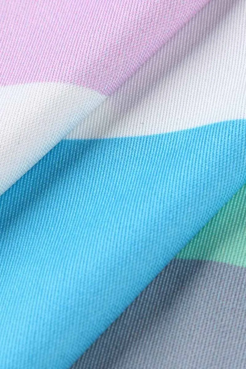 Chicindress Rainbow Striped Multicolor Thin Tops(5 Colors)