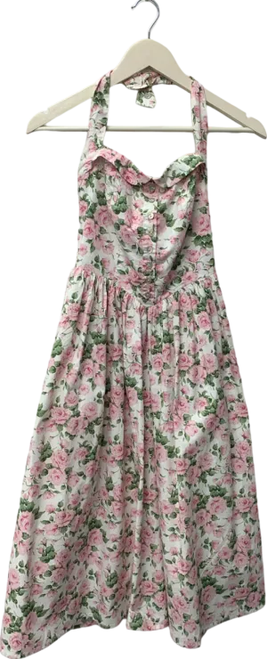 Ching's Multicoloured Floral Halter Dress UK XS