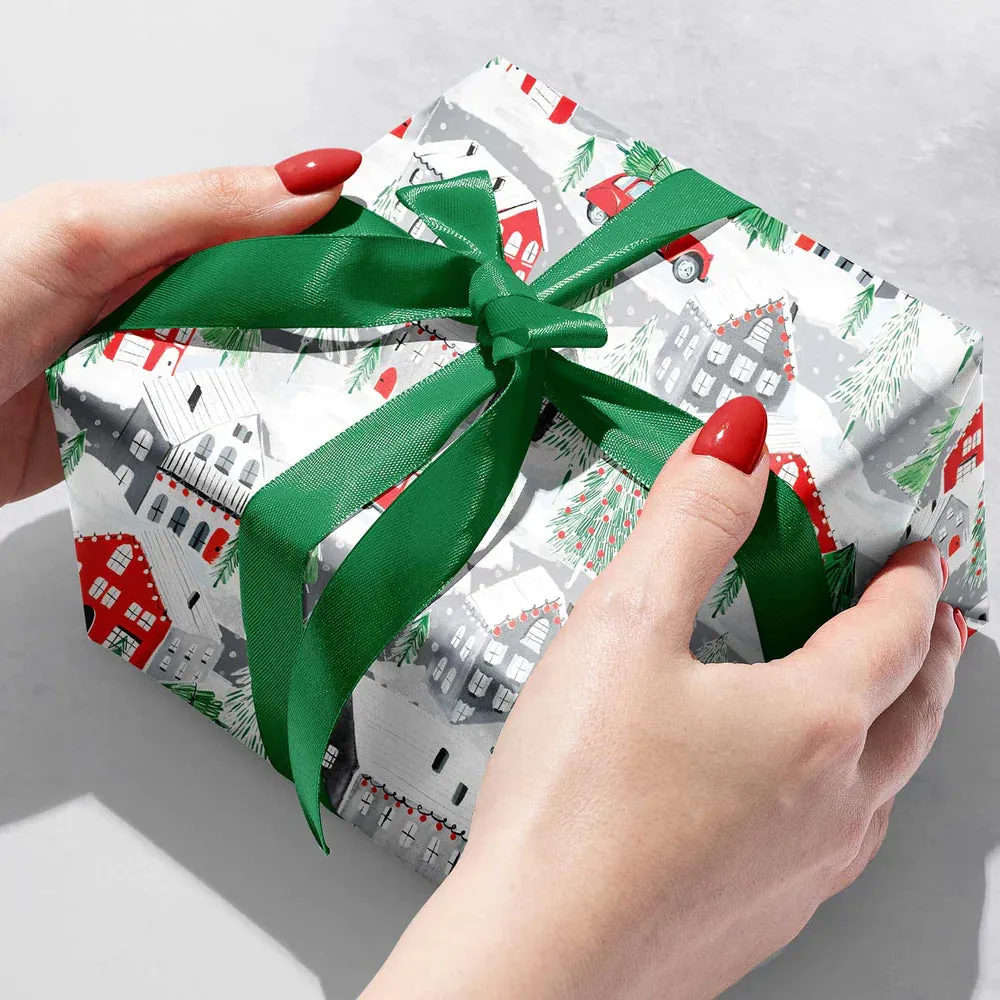 Christmas Town Holiday Jumbo Wrap, 2 Rolls