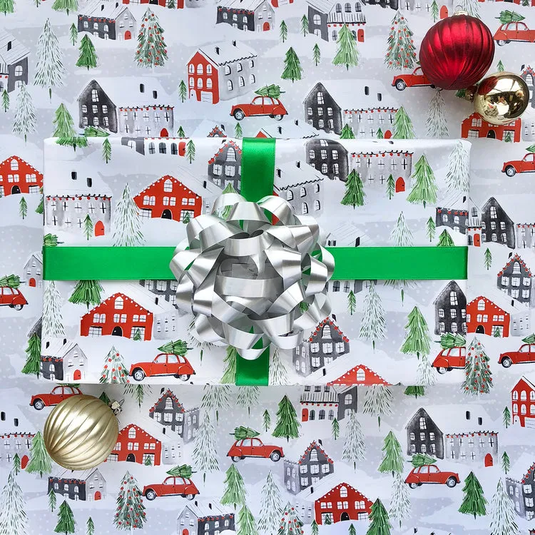 Christmas Town Holiday Jumbo Wrap, 2 Rolls