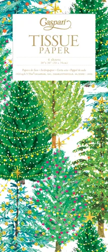 Christmas Trees with Lights Tissue Paper