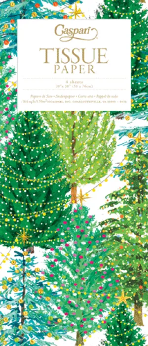 Christmas Trees with Lights Tissue Paper