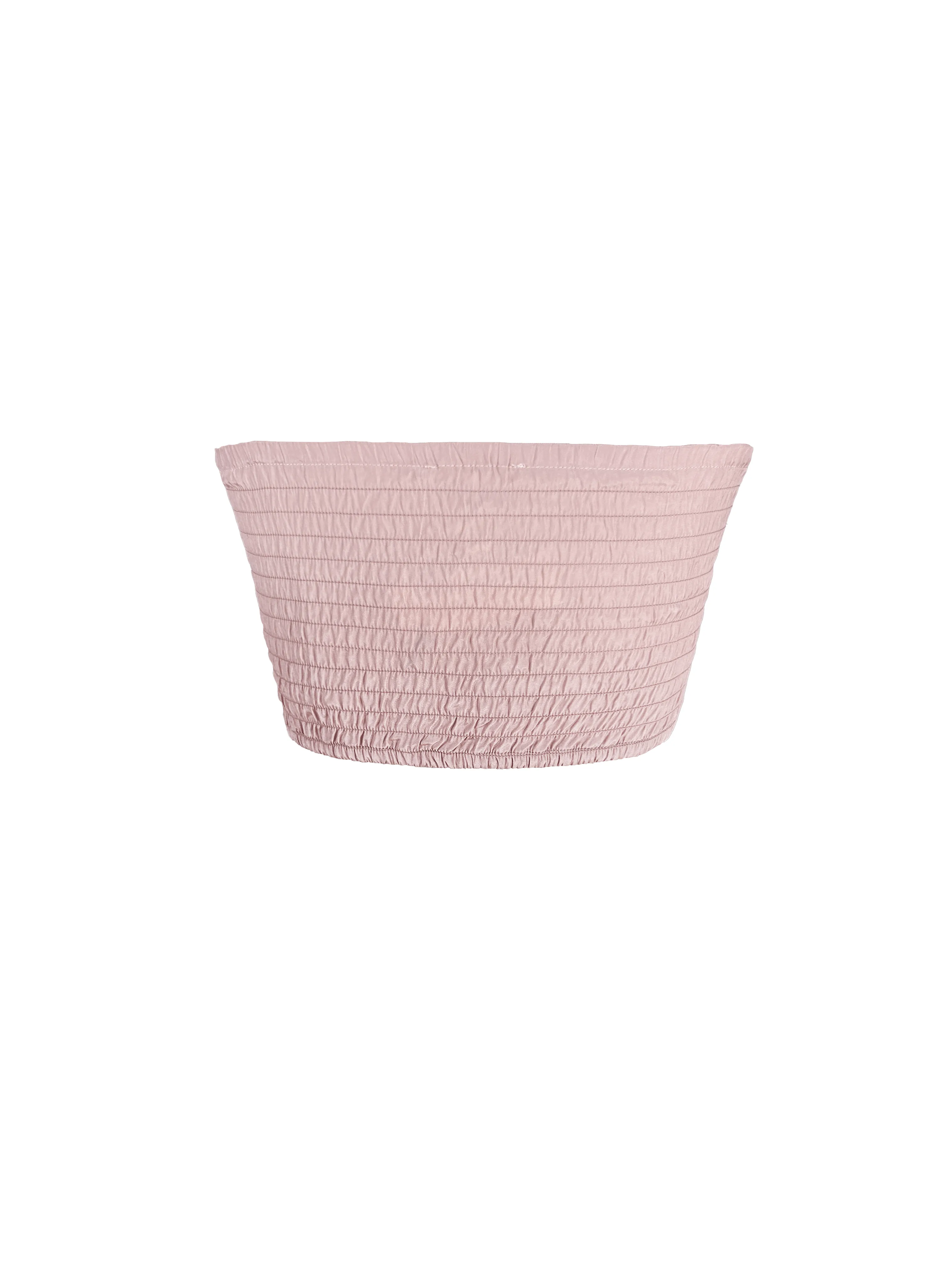 Ciara Silk Smocking Bandeau Nude Smoke