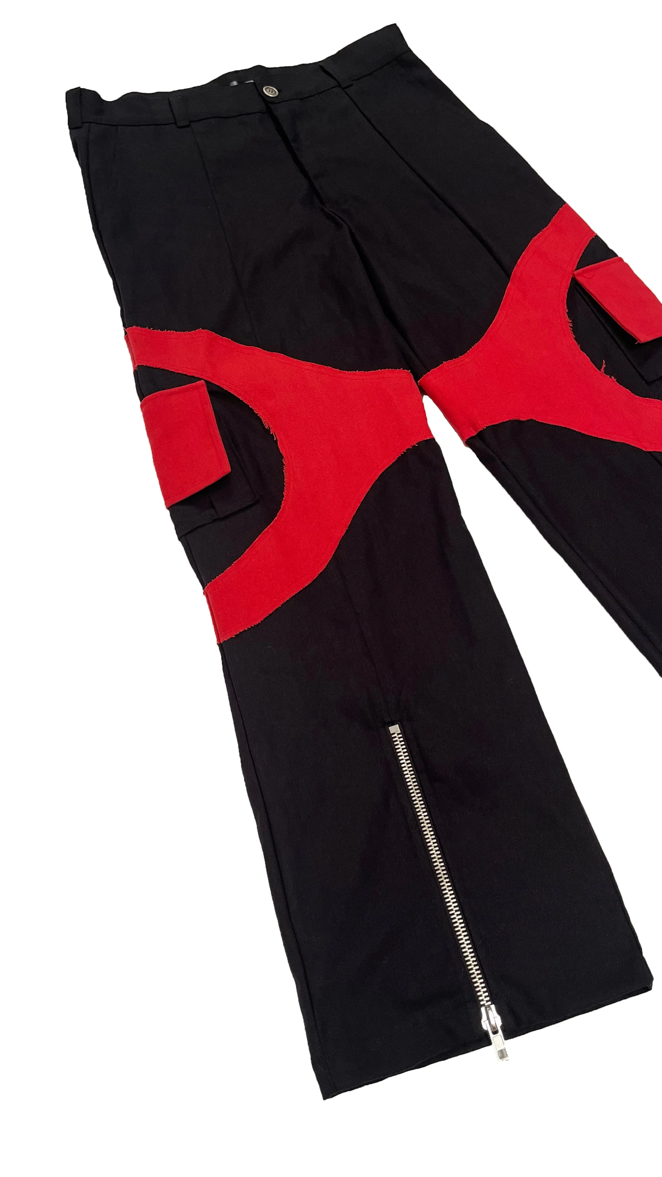 CIRCULAR CARGO PANTS RED