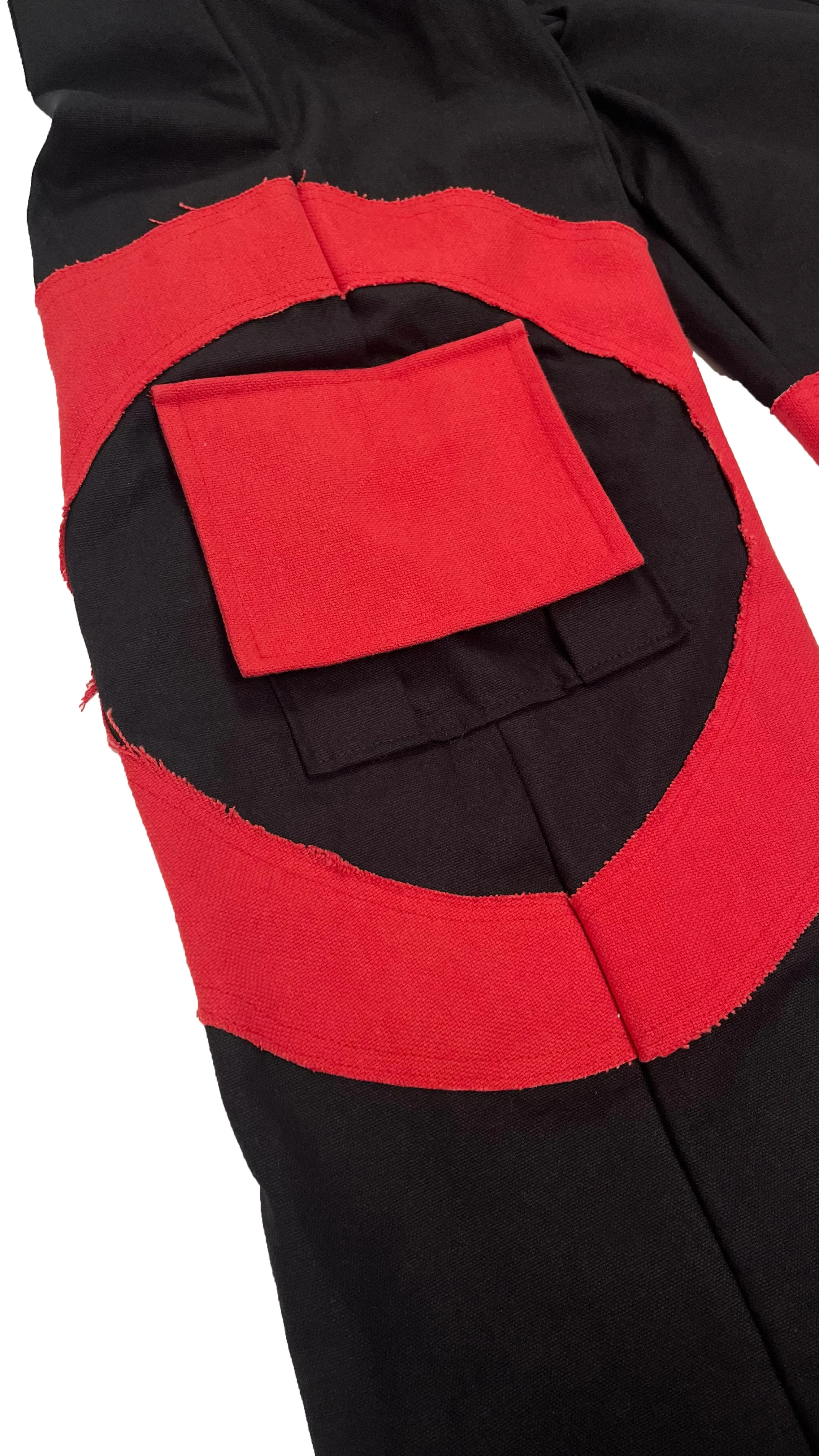 CIRCULAR CARGO PANTS RED