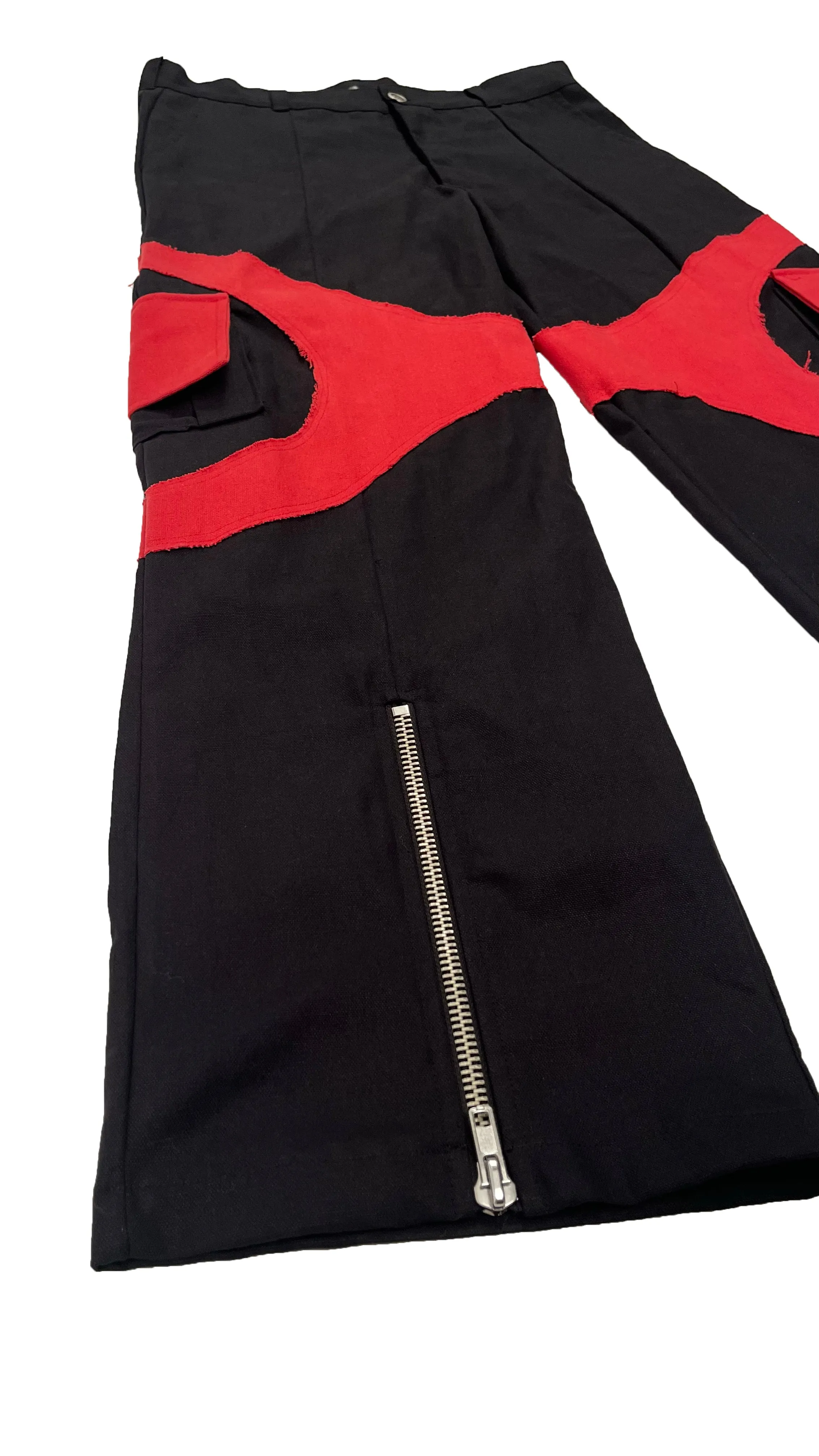 CIRCULAR CARGO PANTS RED