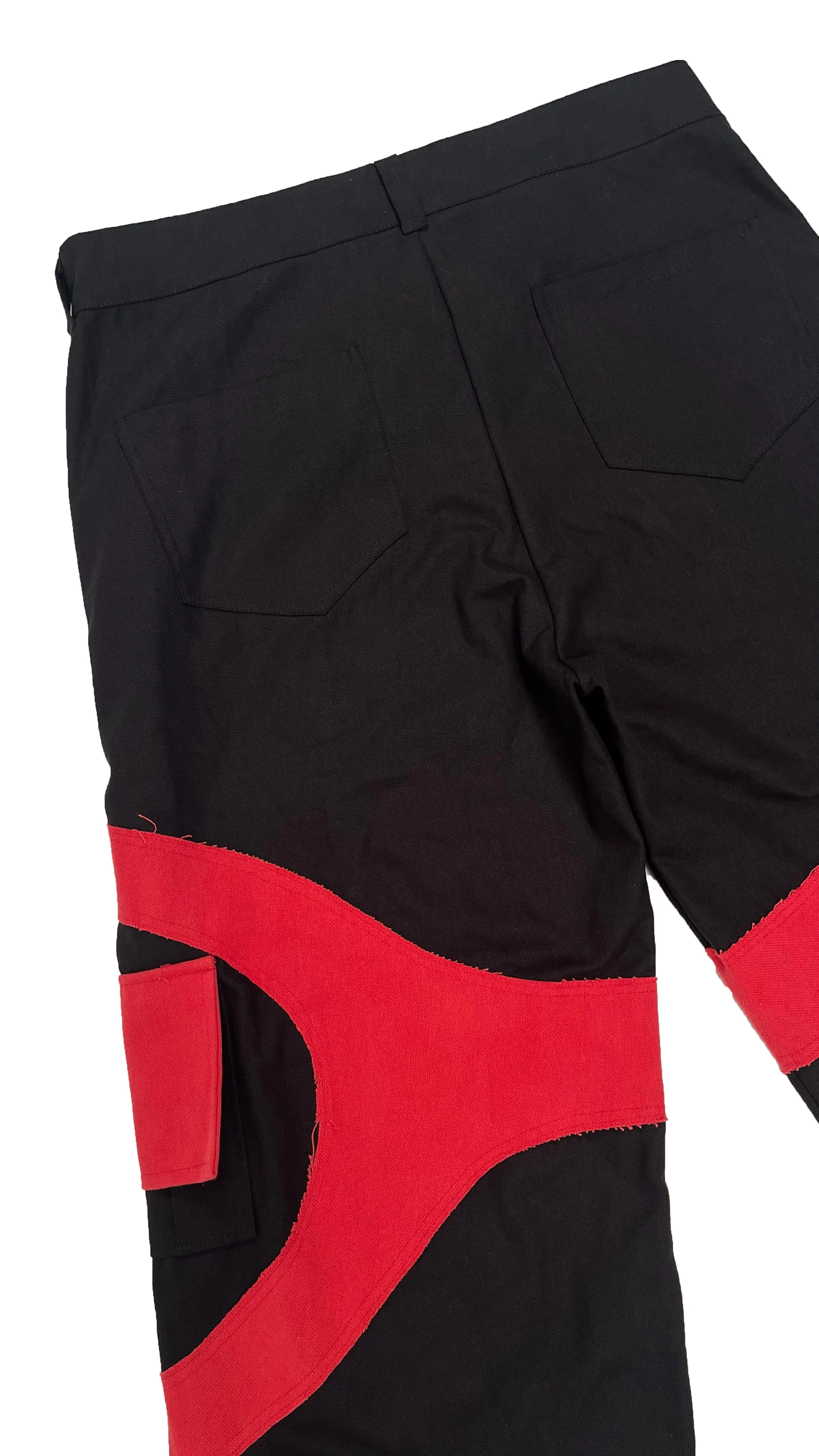 CIRCULAR CARGO PANTS RED