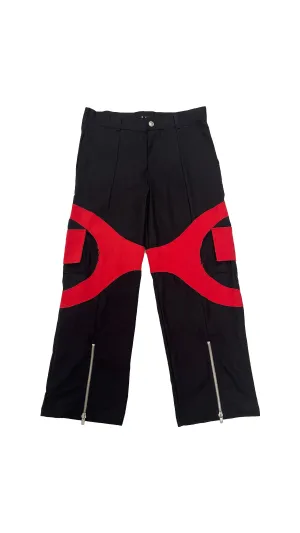 CIRCULAR CARGO PANTS RED