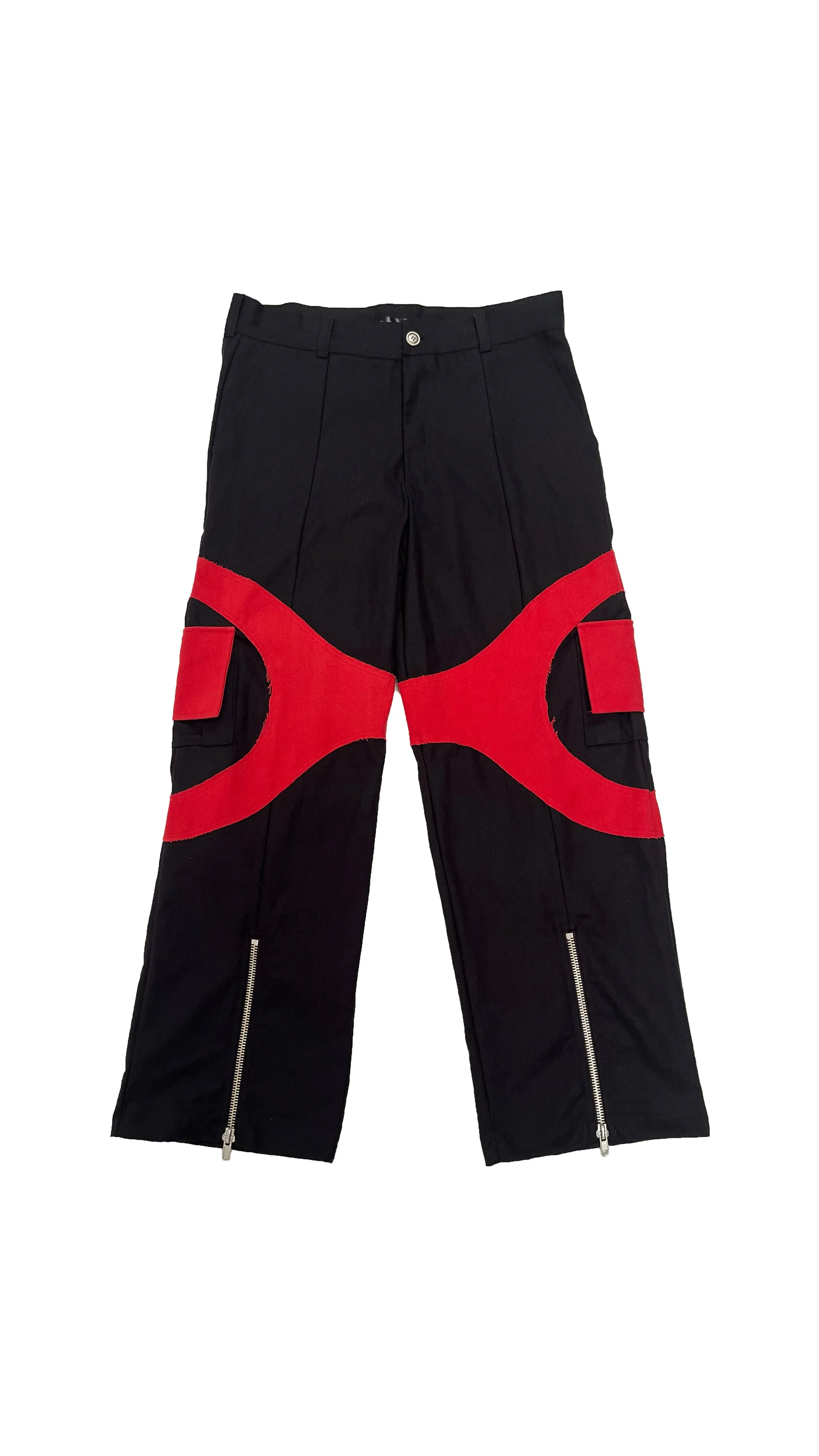 CIRCULAR CARGO PANTS RED