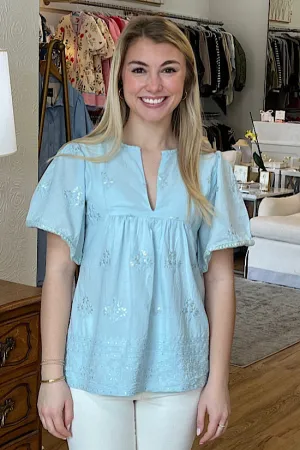 CLARA THE LABEL Vera Blouse in Bay