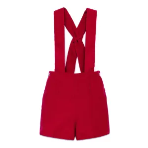 Classic Red Corduroy Dungarees