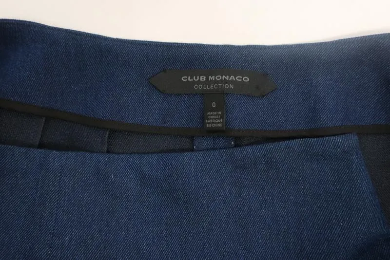 Club Monaco Palmisa Cargo Skirt Sapphire Cotton Twill Size 0