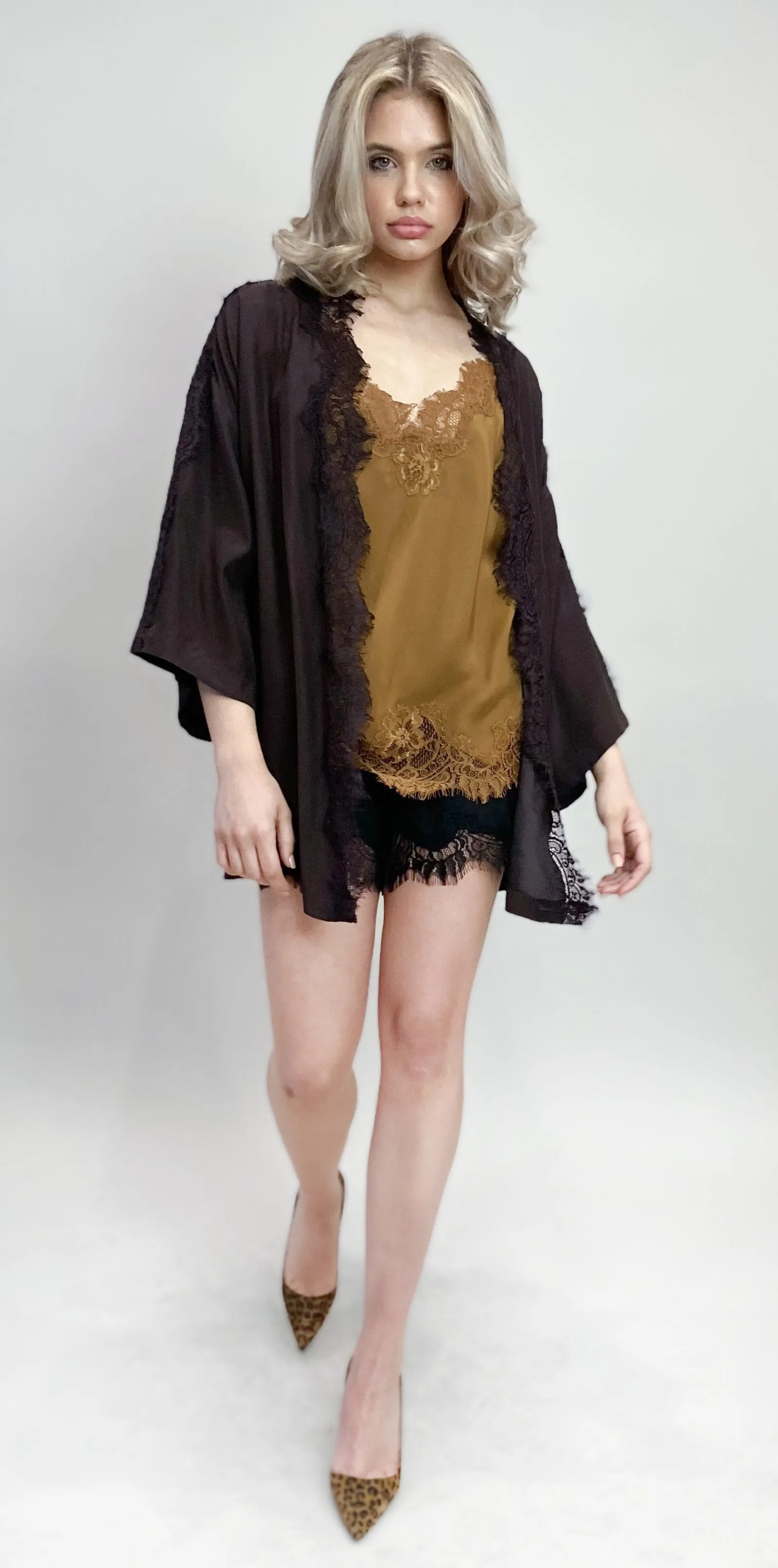 Coco Silk Shrug Black