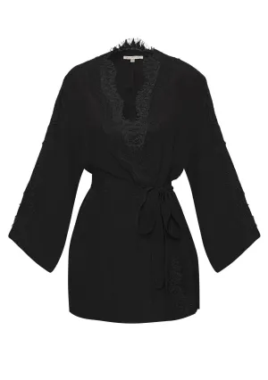Coco Silk Shrug Black