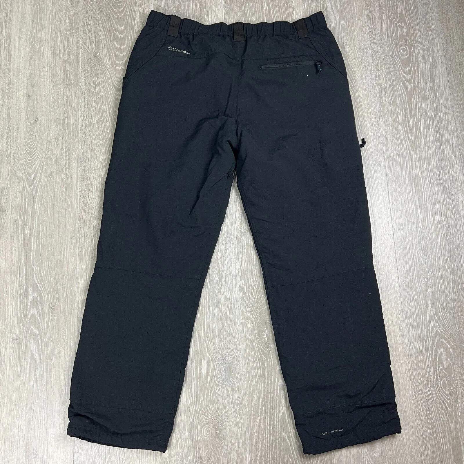 Columbia Mens Black Omni-Shield Waterproof Hiking Outdoor Pants Size XL