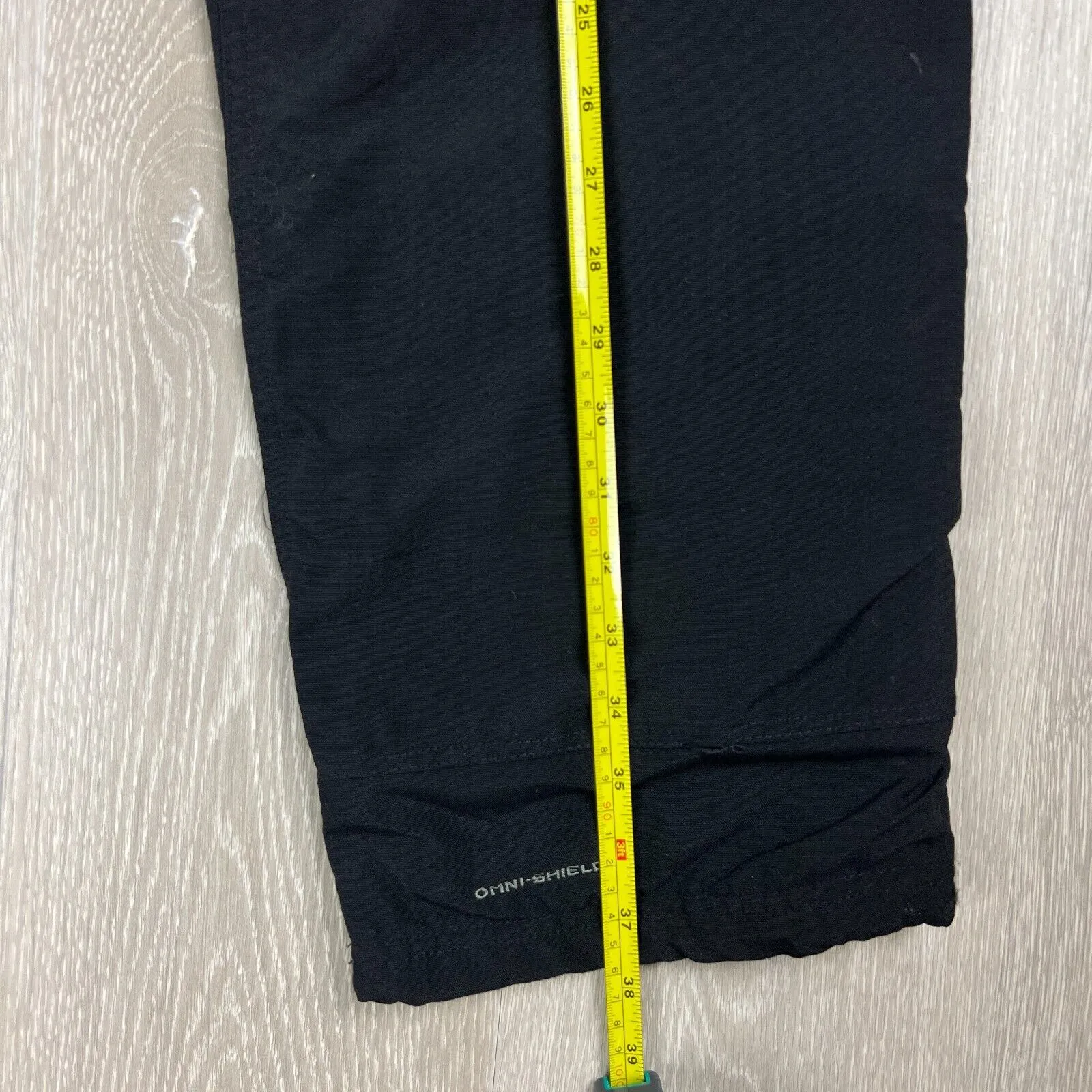Columbia Mens Black Omni-Shield Waterproof Hiking Outdoor Pants Size XL