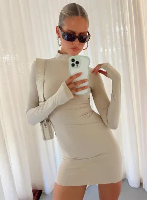 Compatible Bone Long Dress Knowledgeable staff Turtleneck Sleeve Elysium