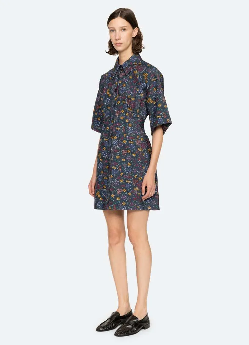CONSTANCE CORDUROY PRINT S/SLV BUTTON DO