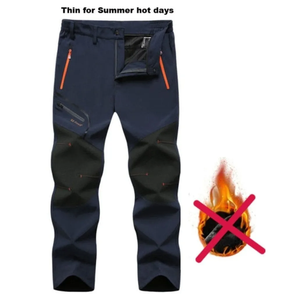 ContiNent 33 Men Oversized Plus size Winter Softshell Fleece Outdoor Pants Trekking Fish Camp Climb Hiking Ski Warm Travel Trousers