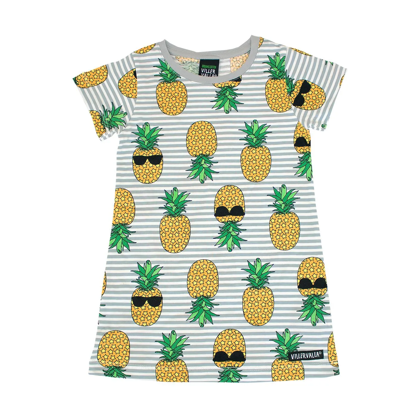 Cool Fruit Short Sleeve Dress - Fossil - 2 Left Size 9-10 & 10-11 years