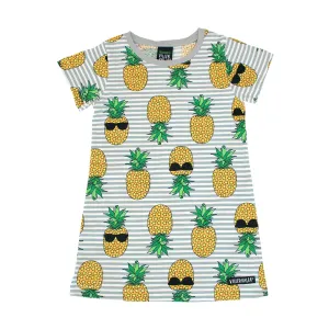 Cool Fruit Short Sleeve Dress - Fossil - 2 Left Size 9-10 & 10-11 years