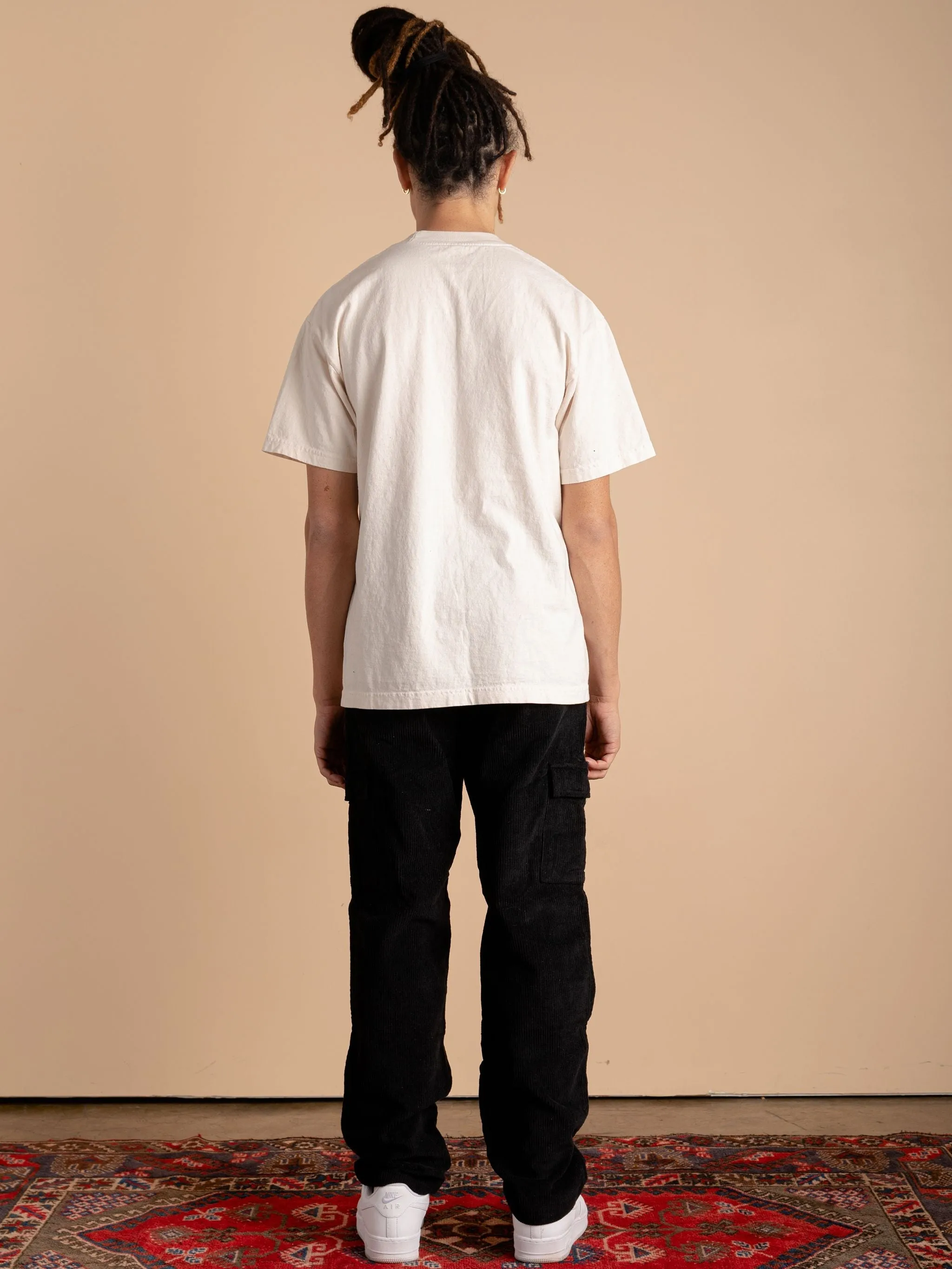 Corduroy Cargo Pants-Black