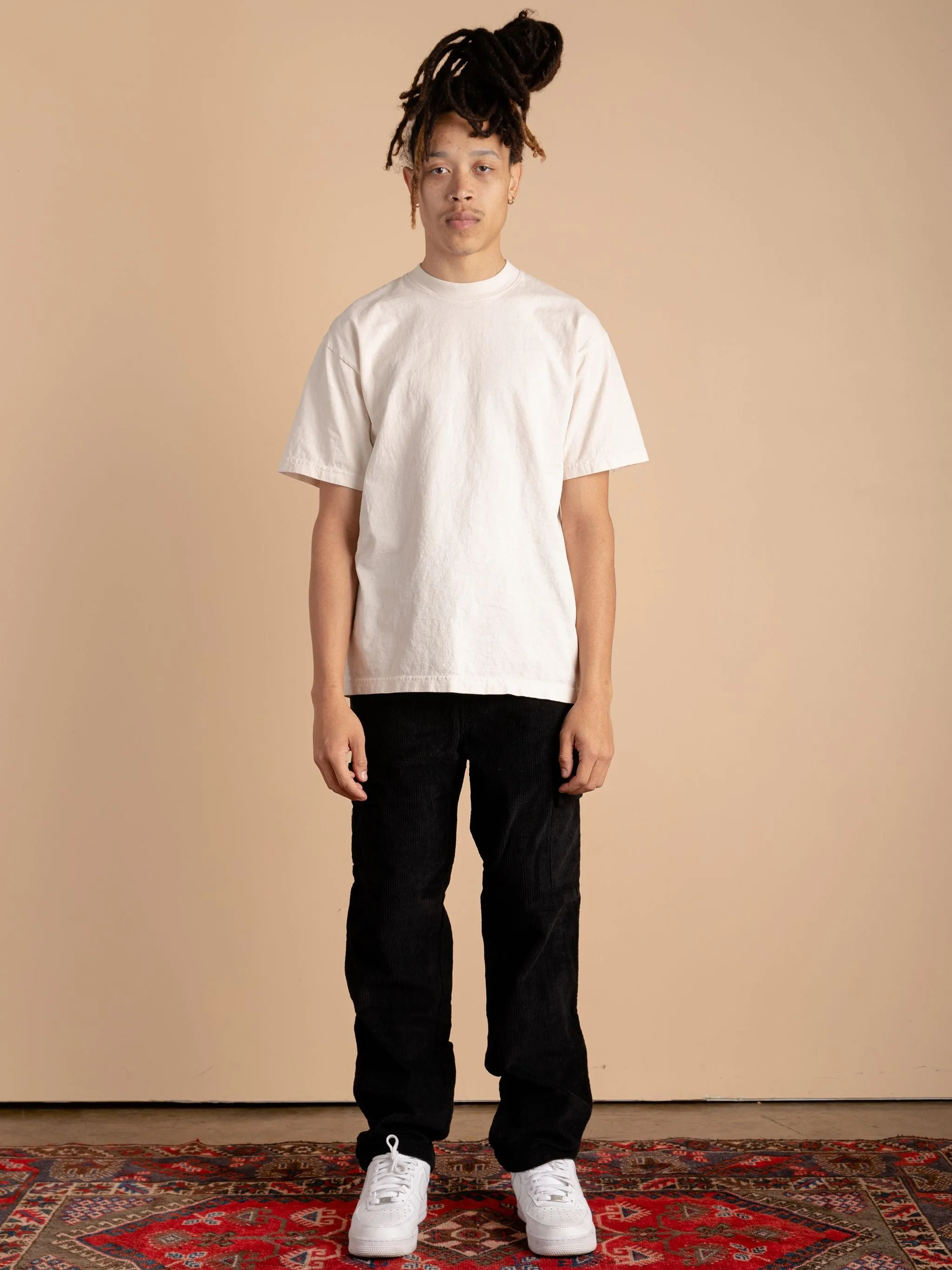 Corduroy Cargo Pants-Black
