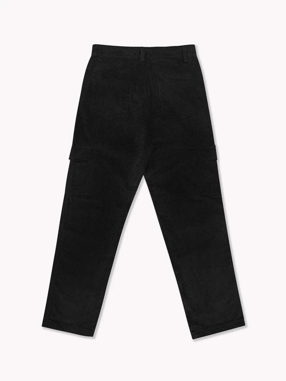 Corduroy Cargo Pants-Black