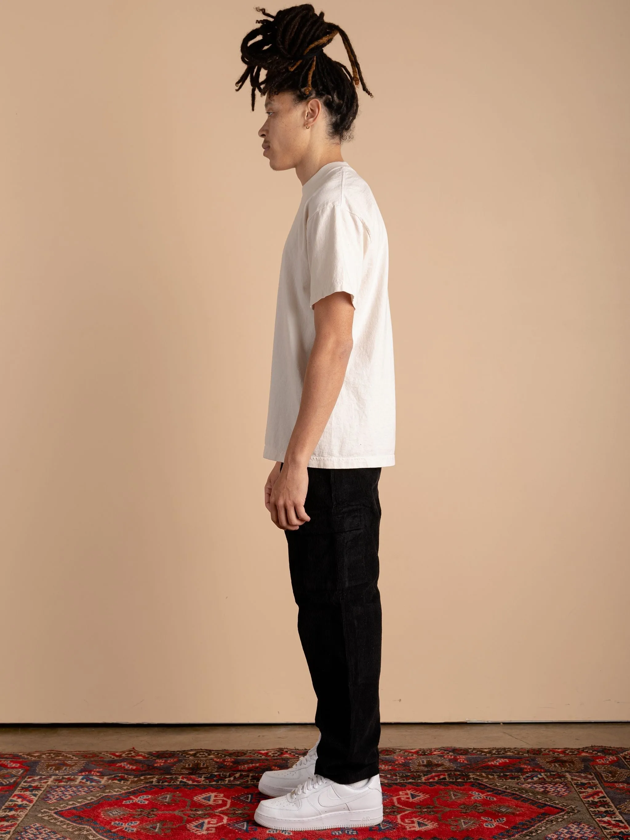 Corduroy Cargo Pants-Black