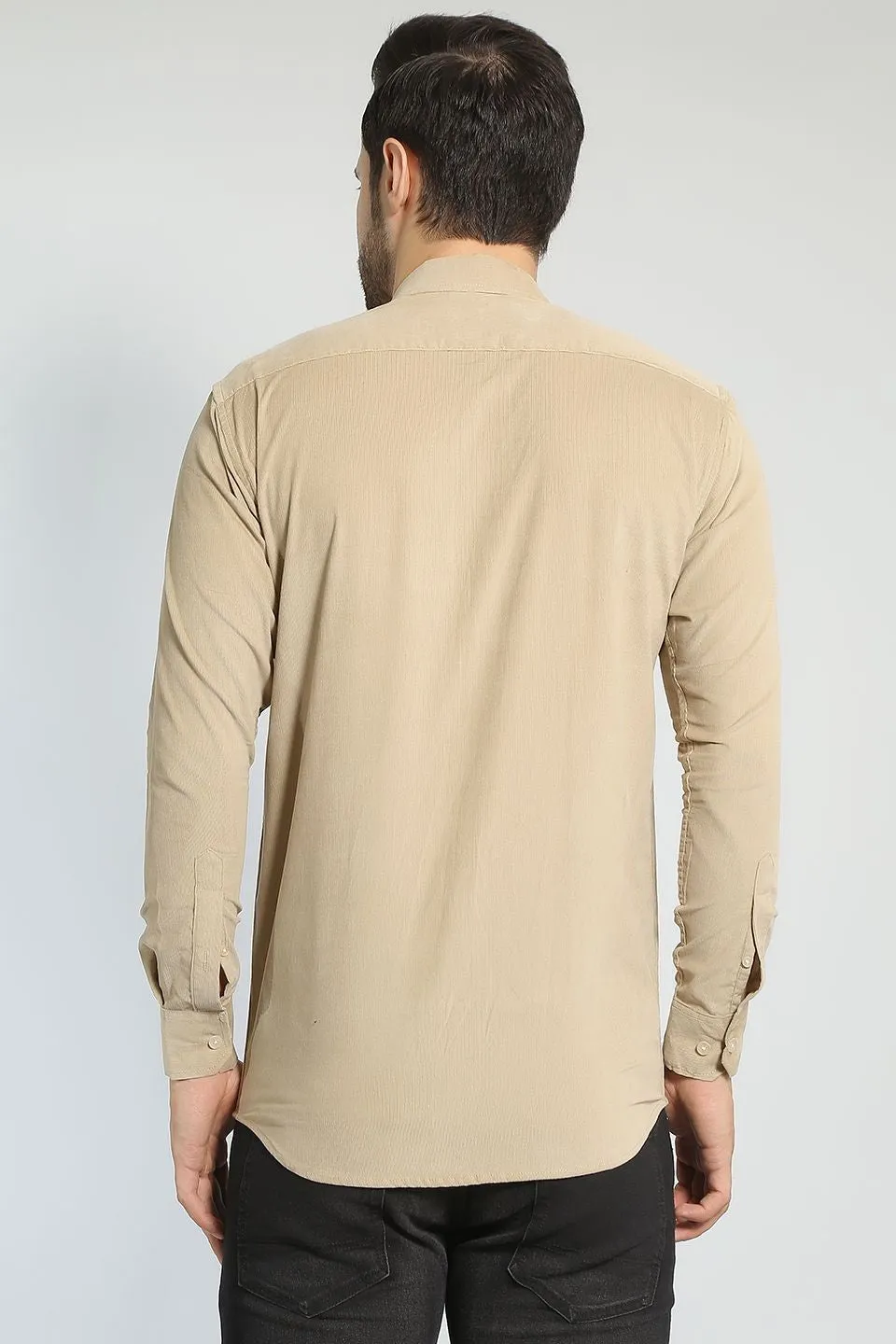 Corduroy Cotton Beige Shirt