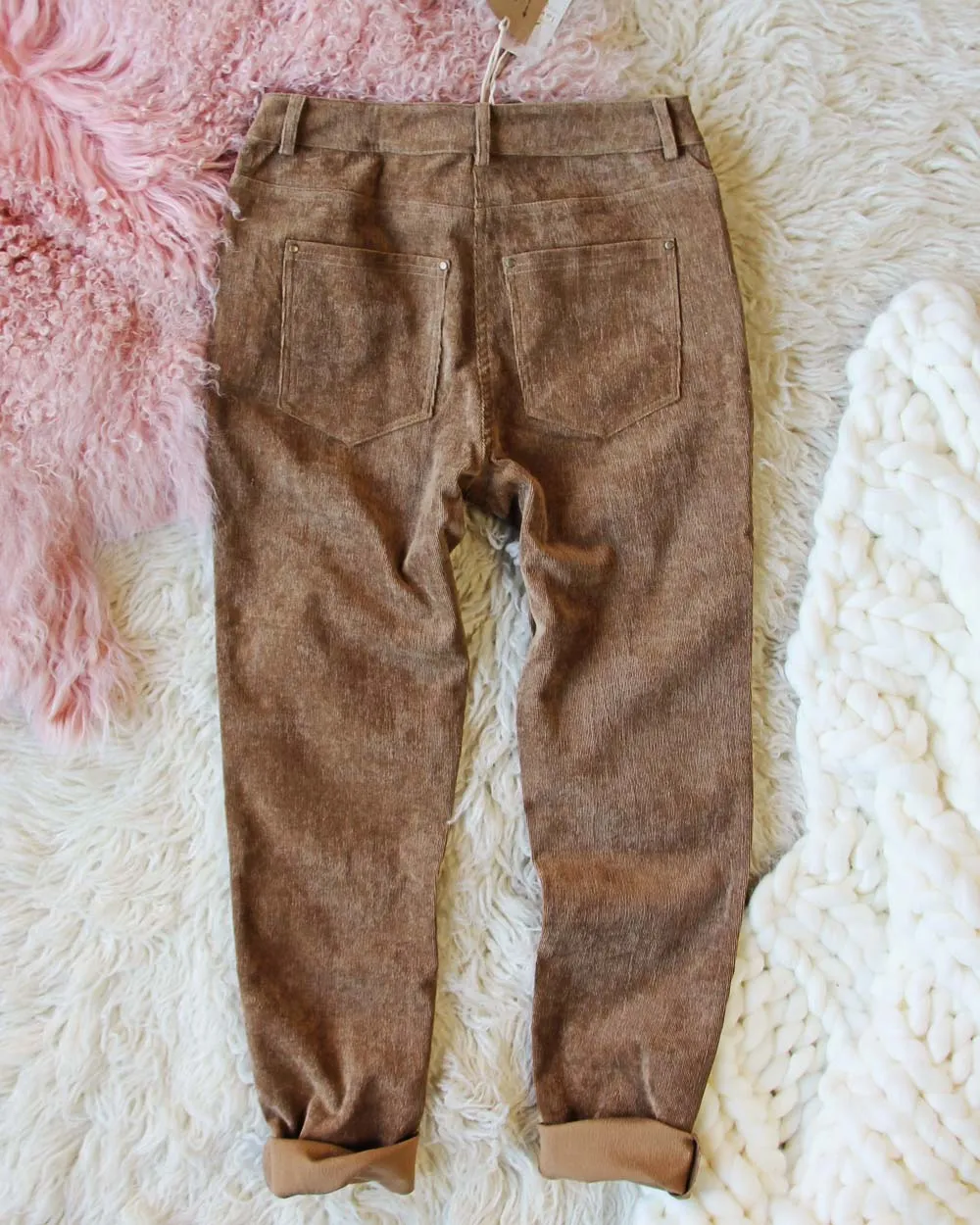 Corduroy Cozy Lace-Up Pants