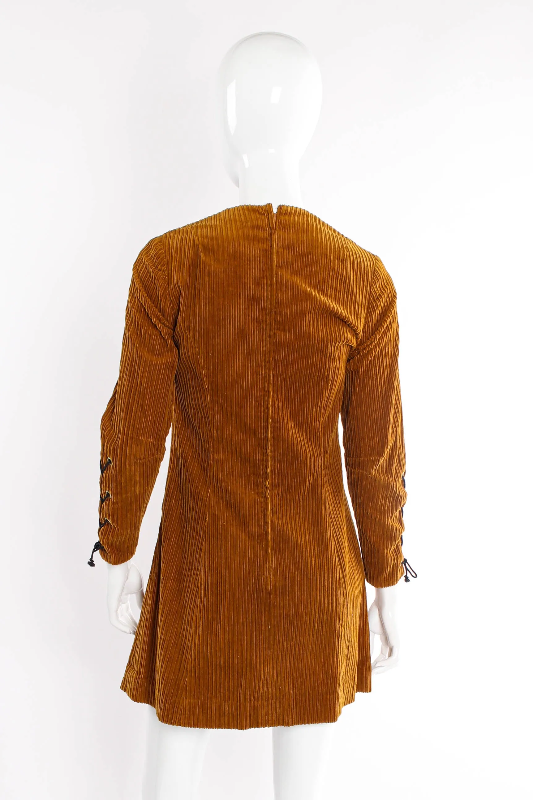 Corduroy Lace-Up Dress
