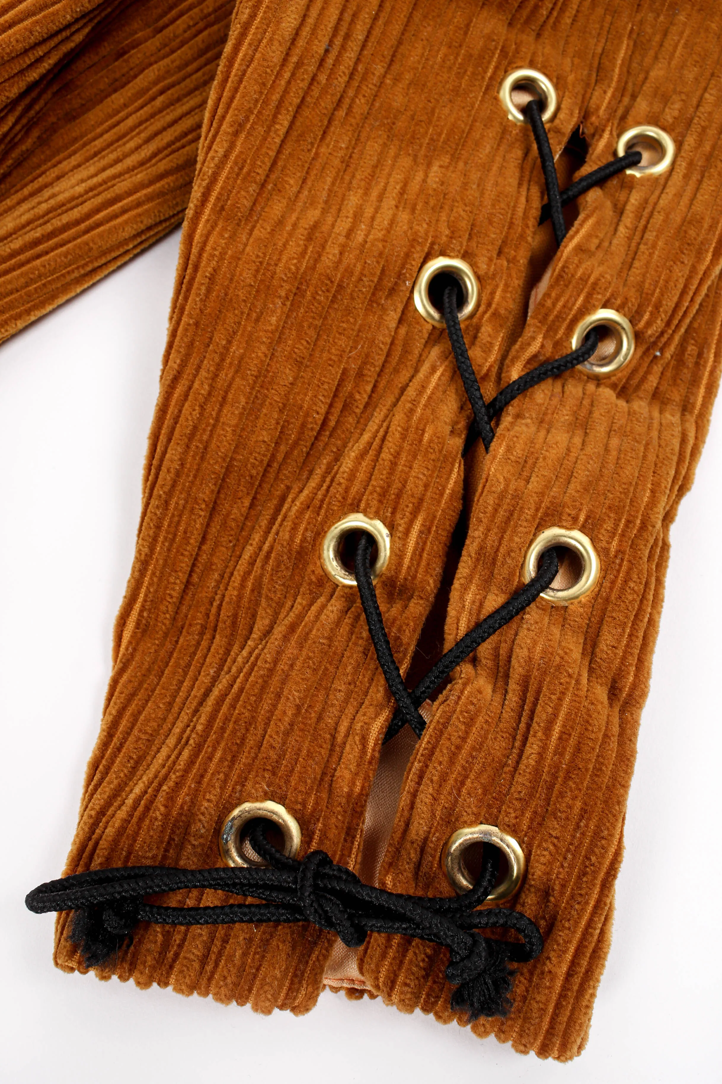 Corduroy Lace-Up Dress