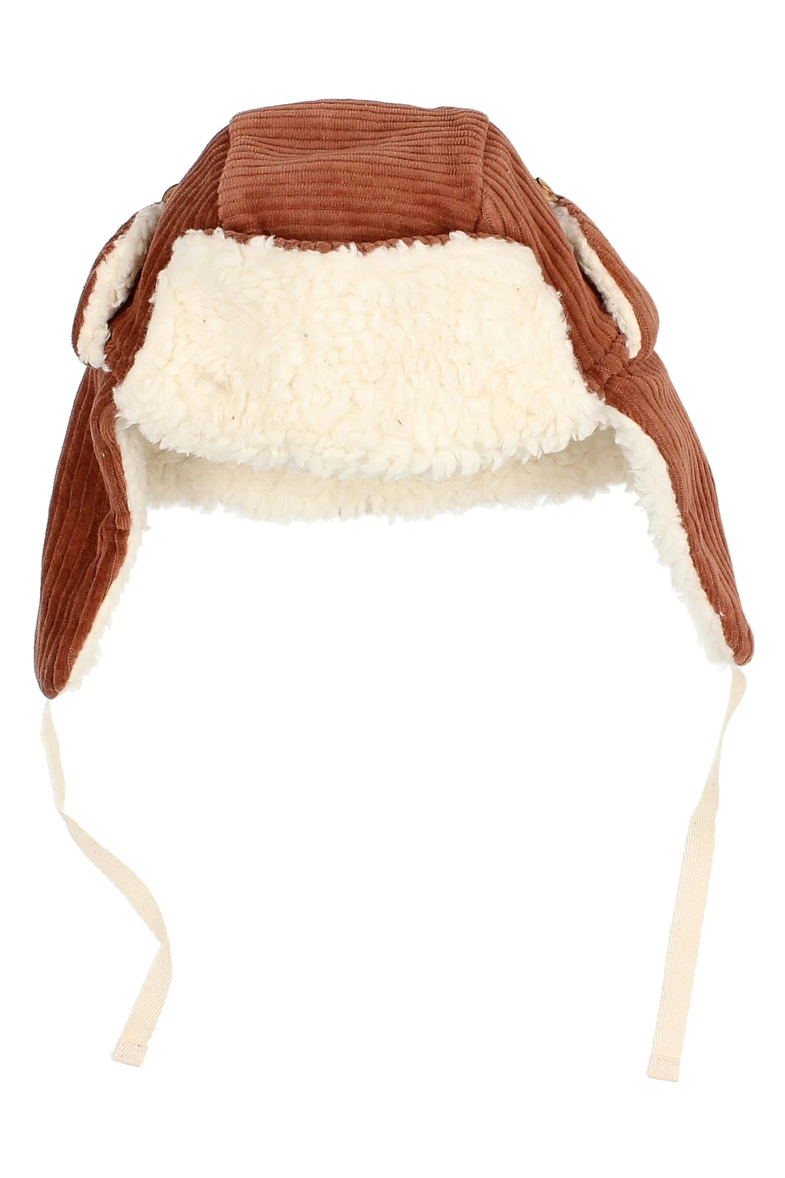 Corduroy Sherpa Lined Trapper Hat