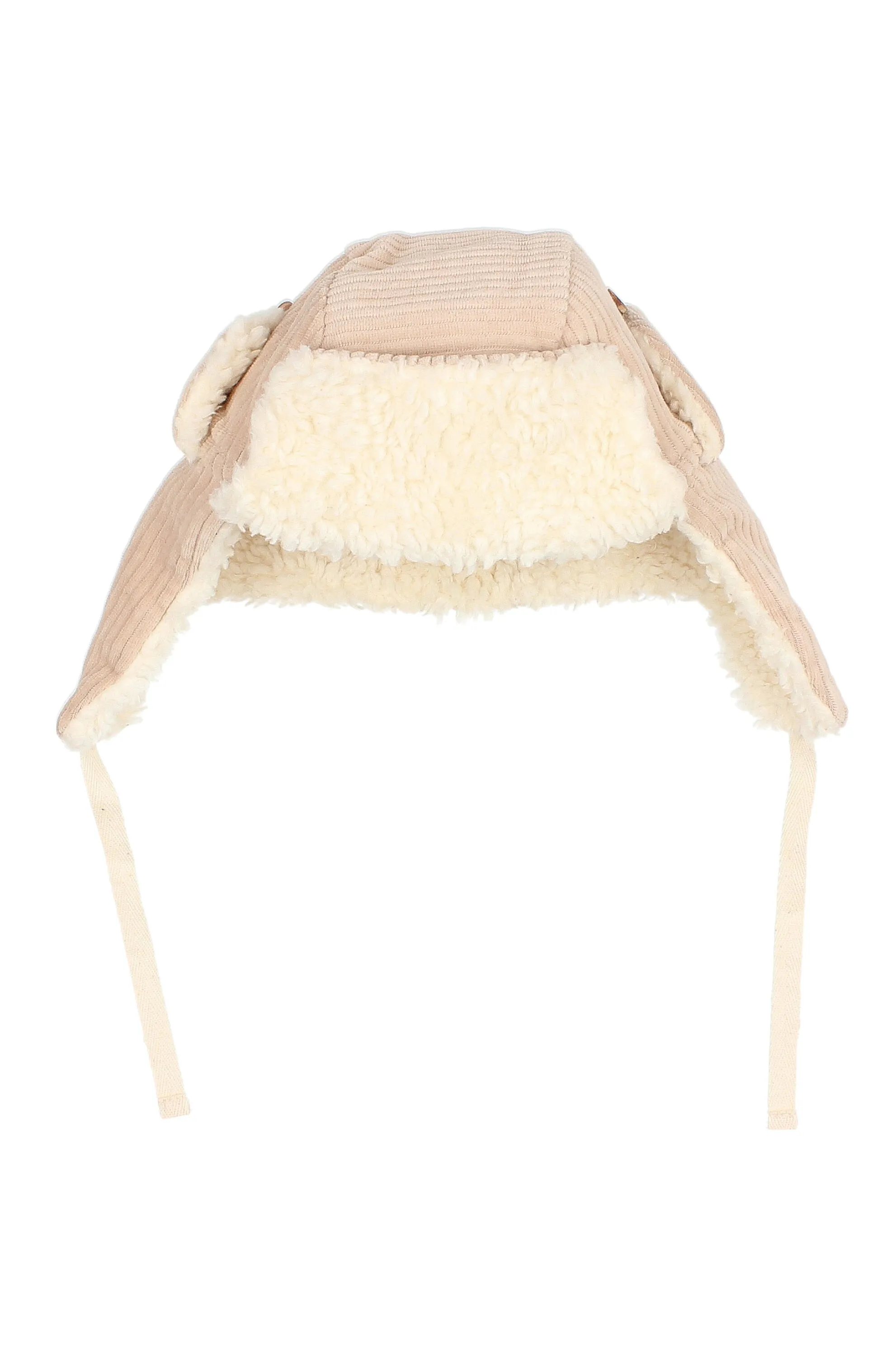 Corduroy Sherpa Lined Trapper Hat